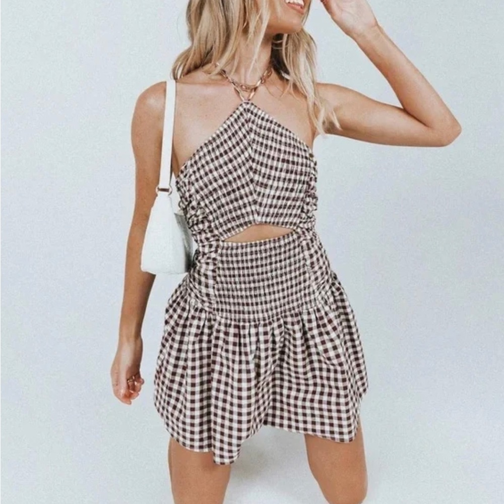 Princess Polly Aftermath Mini Dress Brown